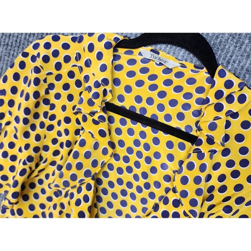 Tucker yellow navy - navy, polka